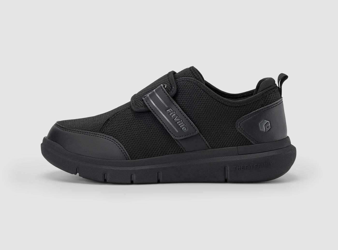 Chaussures Diabétiques Pour Femmes FitVille - Largeur Extra Large, En Cuir, Scratch - Pour Pieds Sensibles Ou Gonflés - 10