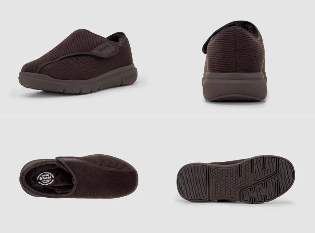 FitVille Herren EasyTop Komfort Hausschuhe V1 - 19