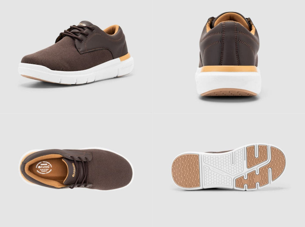 FitVille Herren BriskWalk Deluxe Schn¨¹rer Business L?ssige Turnschuhe V2 - 7