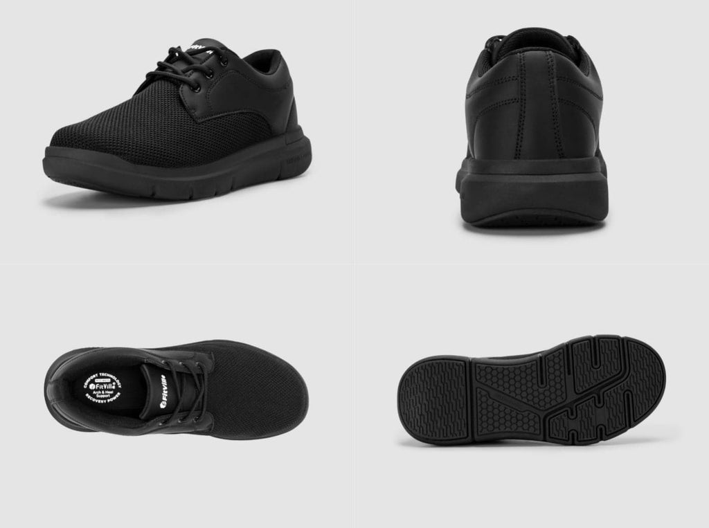 FitVille Herren BriskWalk Deluxe Schn¨¹rer Business L?ssige Turnschuhe V2 - 15