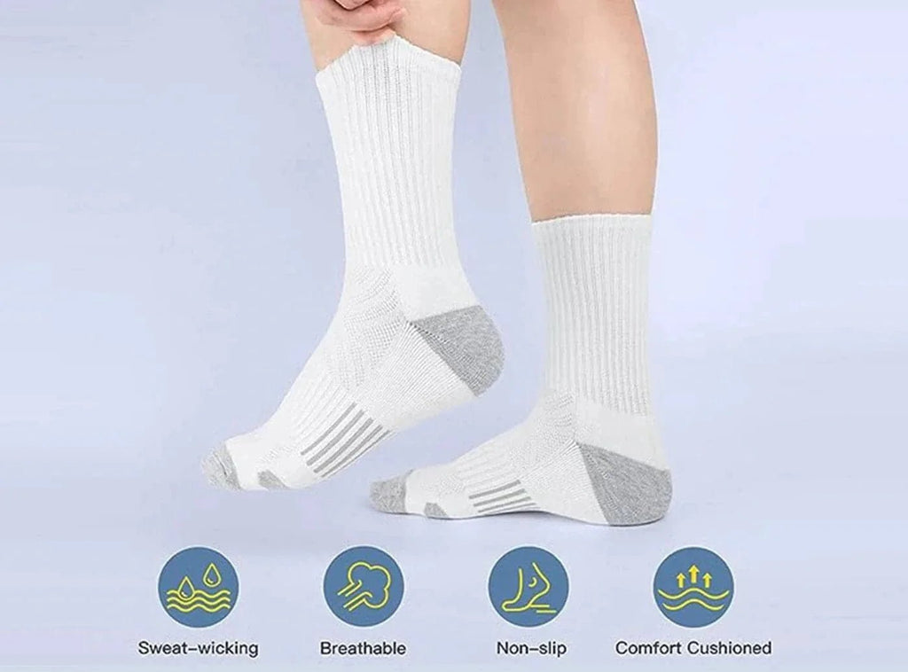 FitVille SportStep Athletic Mid Socken 5 - Paar Bundle (f¨¹r Herren) - 12
