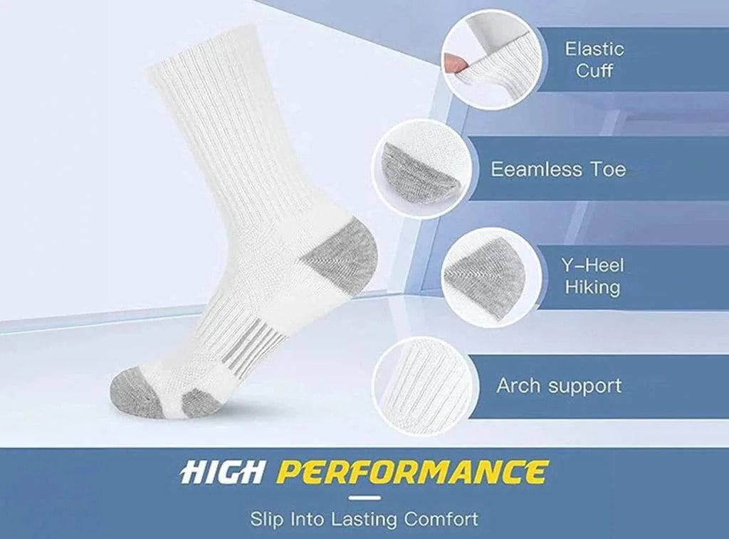 FitVille SportStep Athletic Mid Socken 5 - Paar Bundle (f¨¹r Herren) - 10