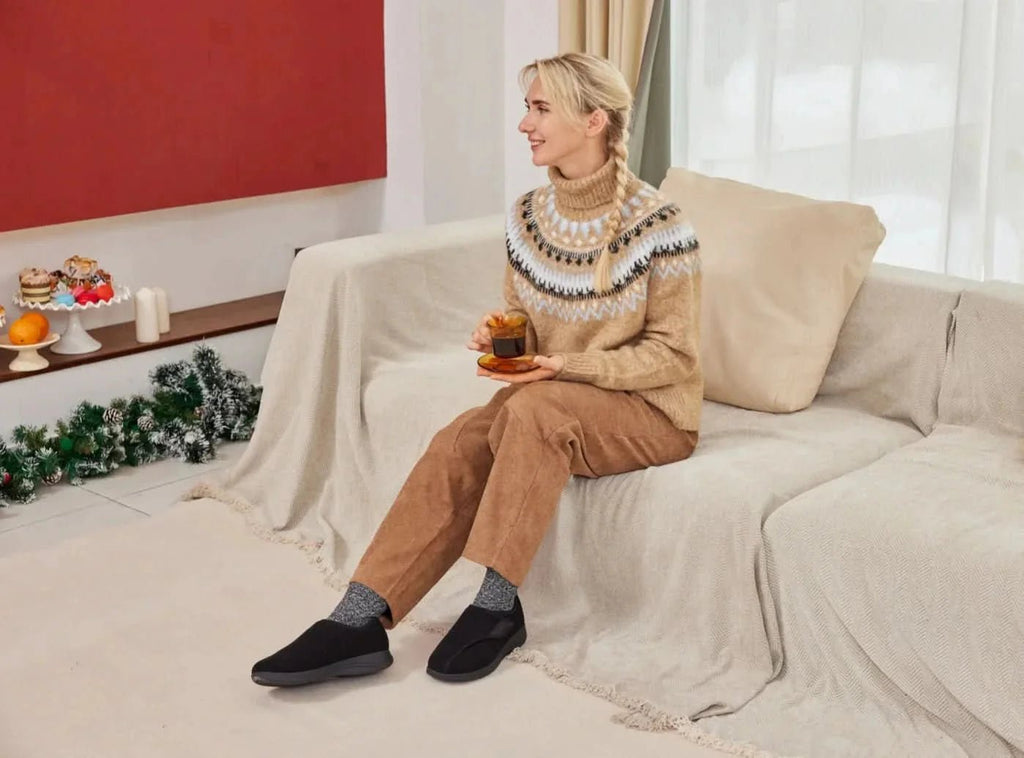 FitVille Damen EasyTop Komfort Hausschuhe V1 - 12