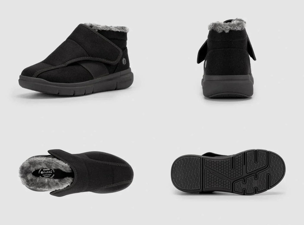 FitVille Men's EasyTop Diabetic Winter Boots V1 - 9