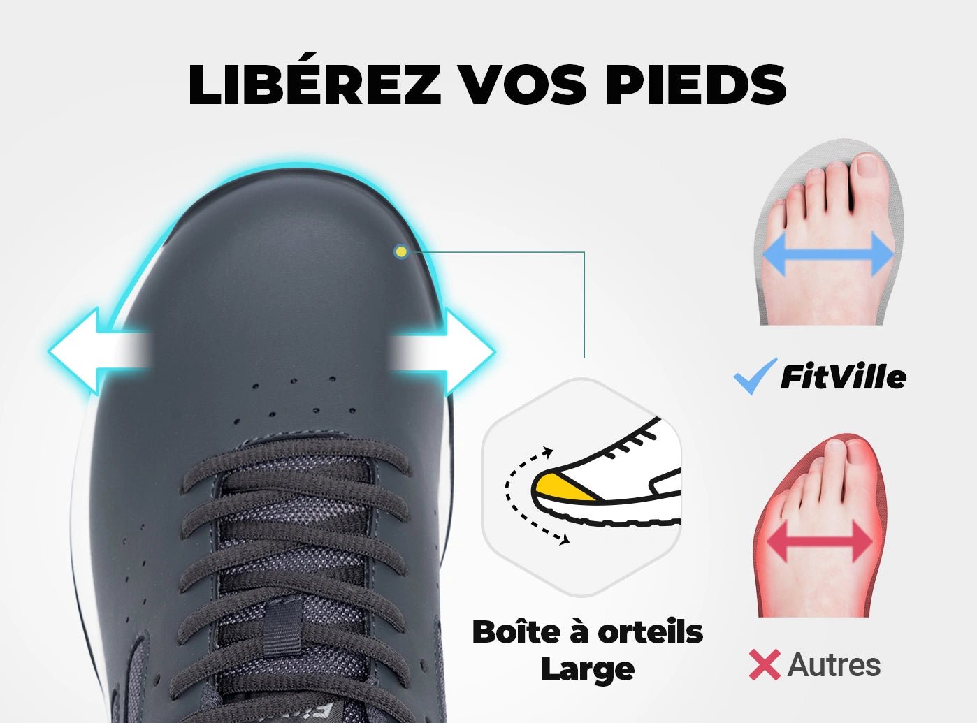 Cushioned Hommes Chaussures de golf larges SpeedEx V2 FitVille